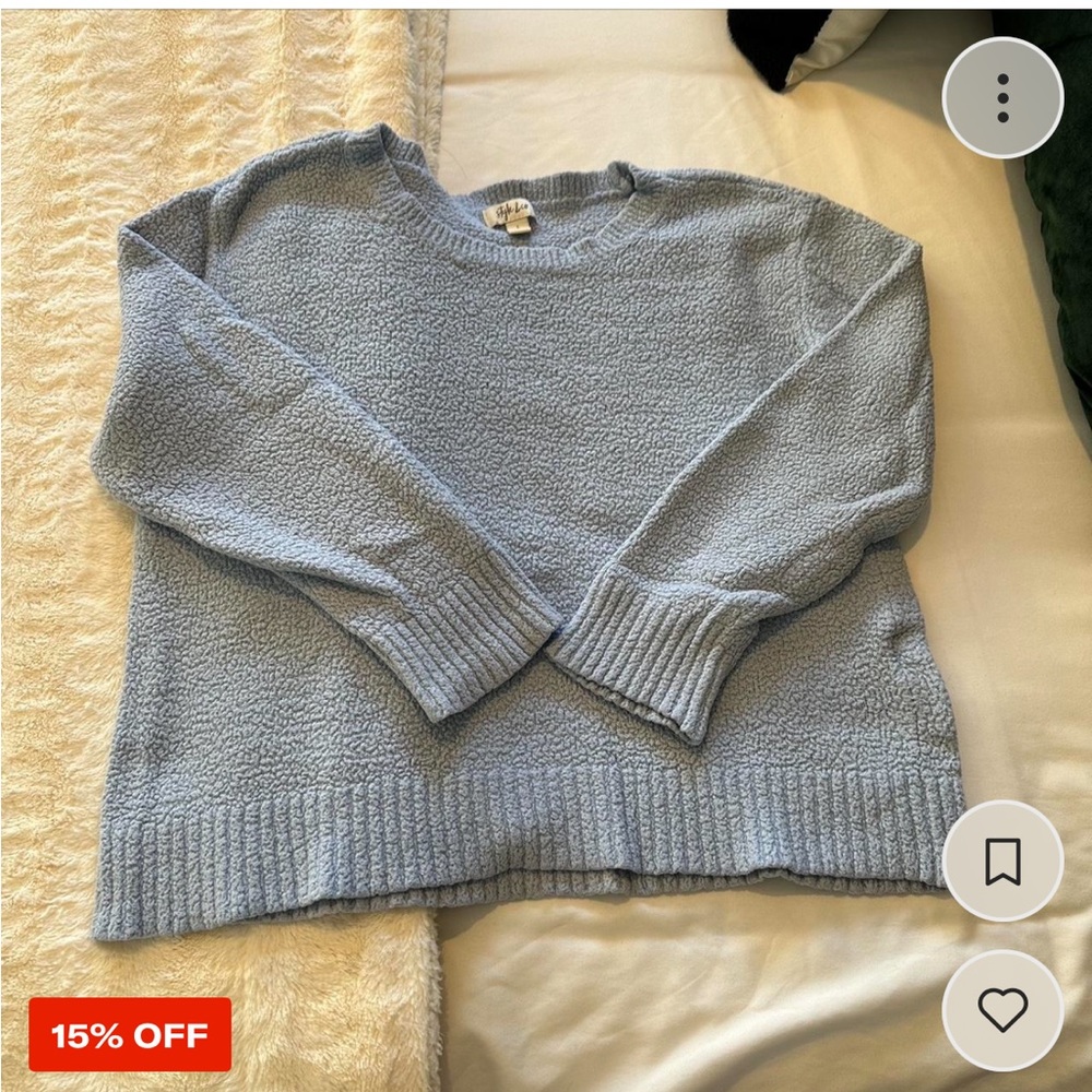 Cozy Light Blue Pajama Top